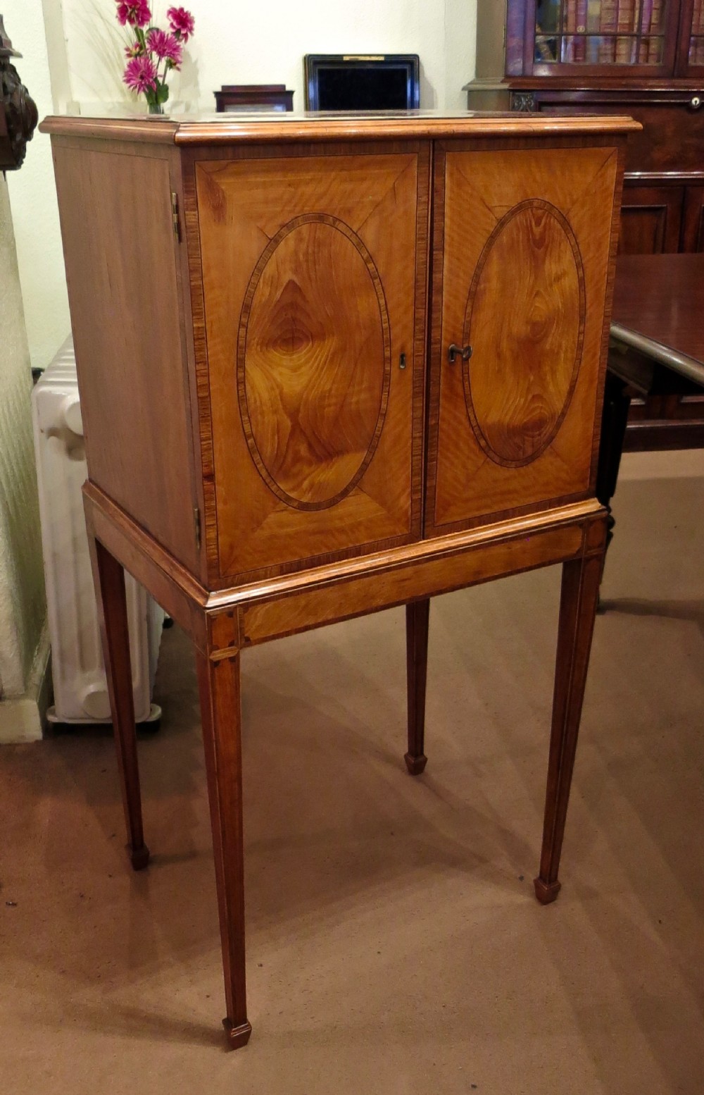 SHERATON COLLECTORS CABINET FULL OF FOSSILS