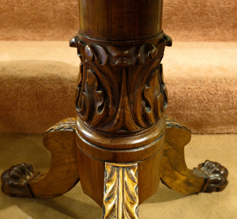 FINE CARVED SOLID ROSEWOOD MUSIC STOOL View II