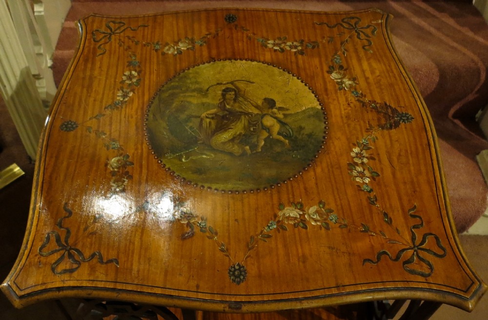 HANDPAINTED SATINWOOD REVOLVING BOOKCASE View IV