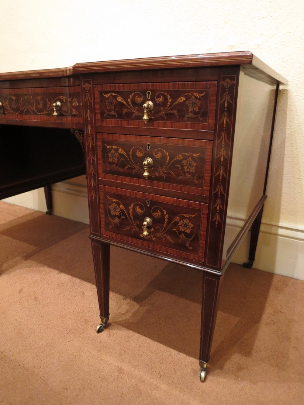 FINE MARQUETRY WRITING DESK View III
