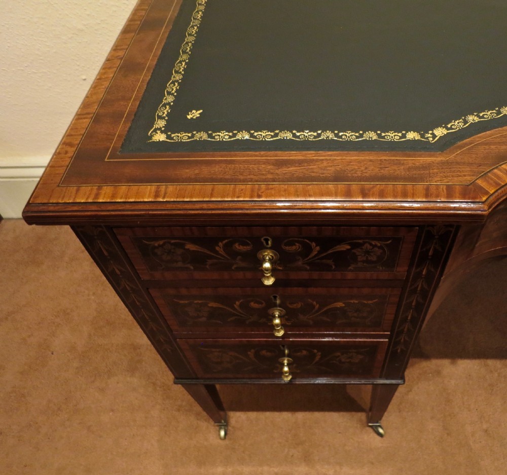 FINE MARQUETRY WRITING DESK View V