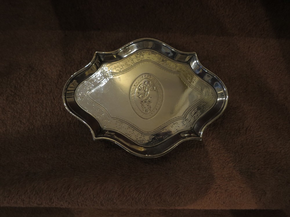 PRETTY GEORGE III SILVER TEAPOT STAND View II