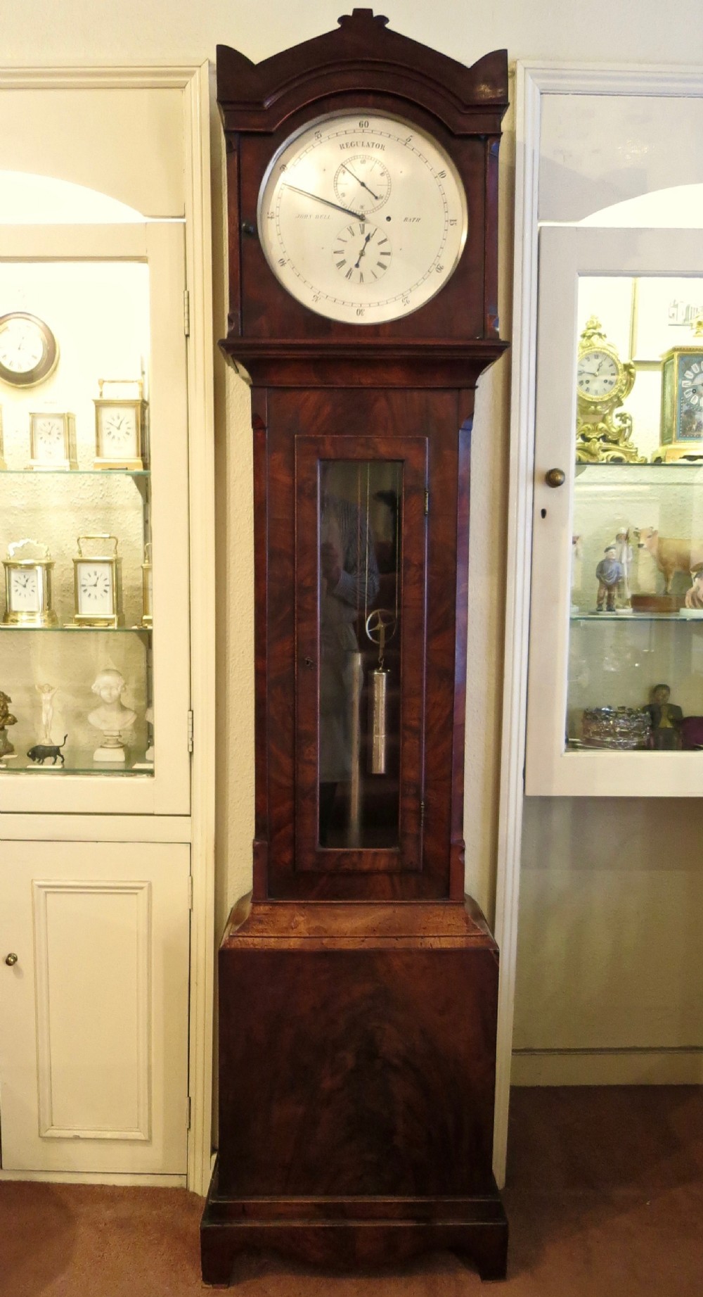19TH CENTURY MAHOGANY LONGCASE REGULATOR