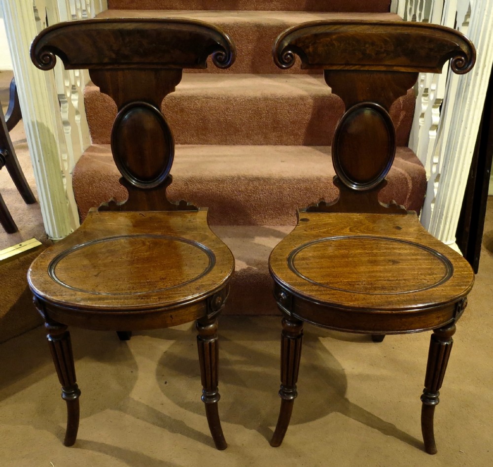 ELEGANT HALL CHAIRS BY GILLOWS
