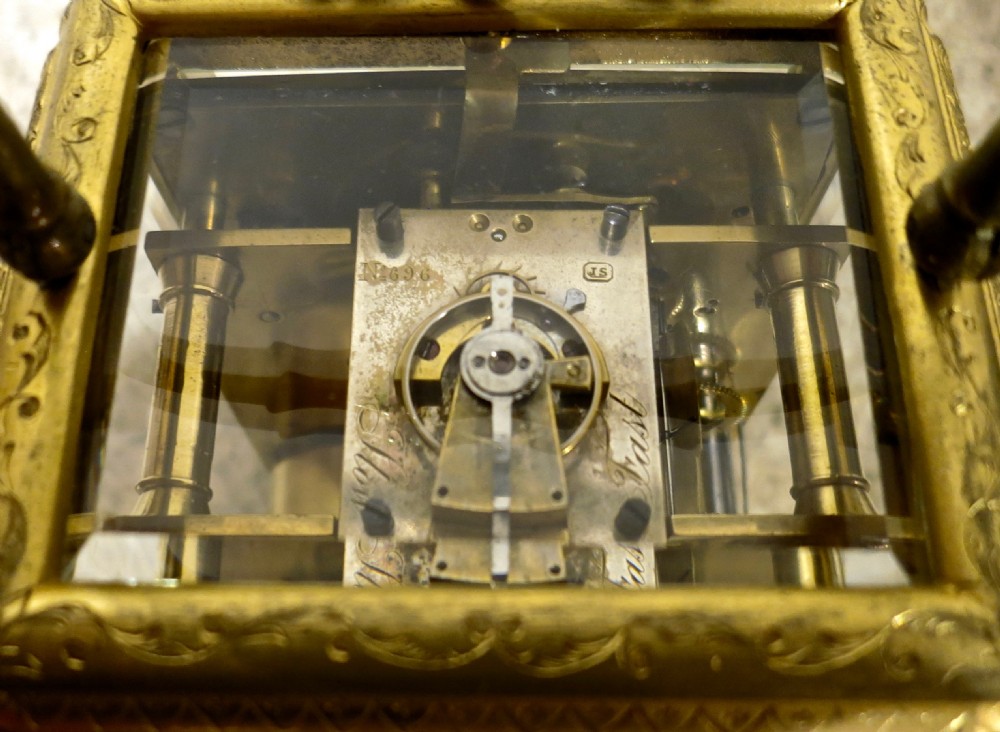 ENGRAVED GORGE CARRIAGE CLOCK BY SOLDANO View V