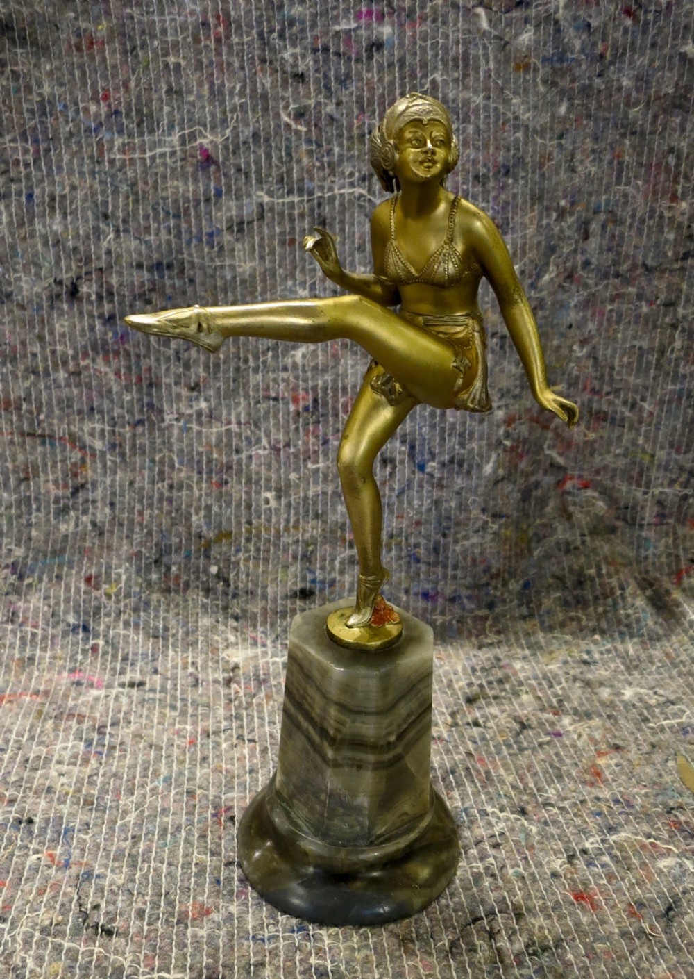 ART DECO GILT BRONZE FIGURE