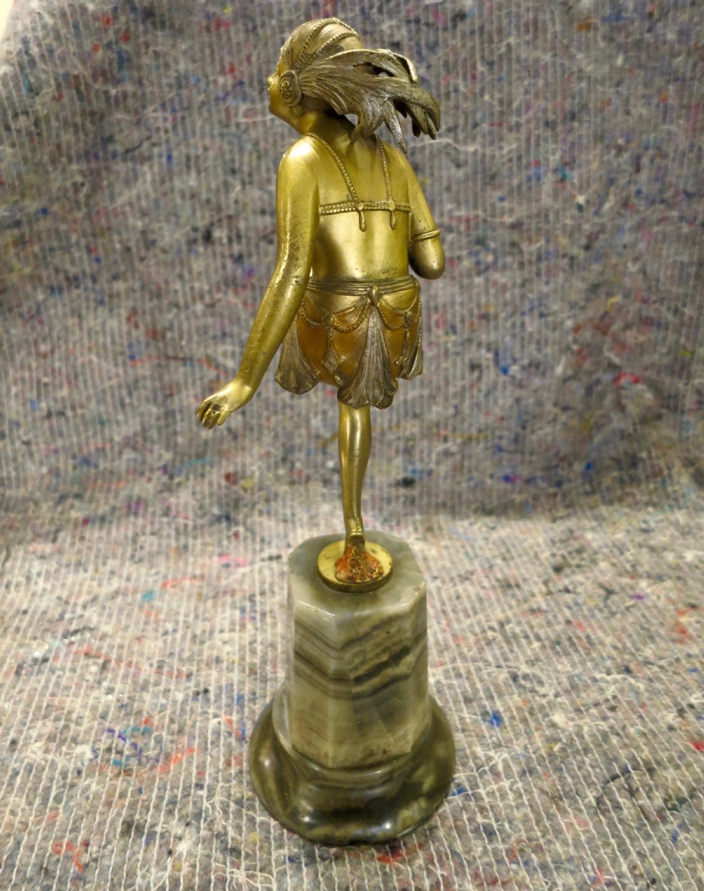 ART DECO GILT BRONZE FIGURE View III