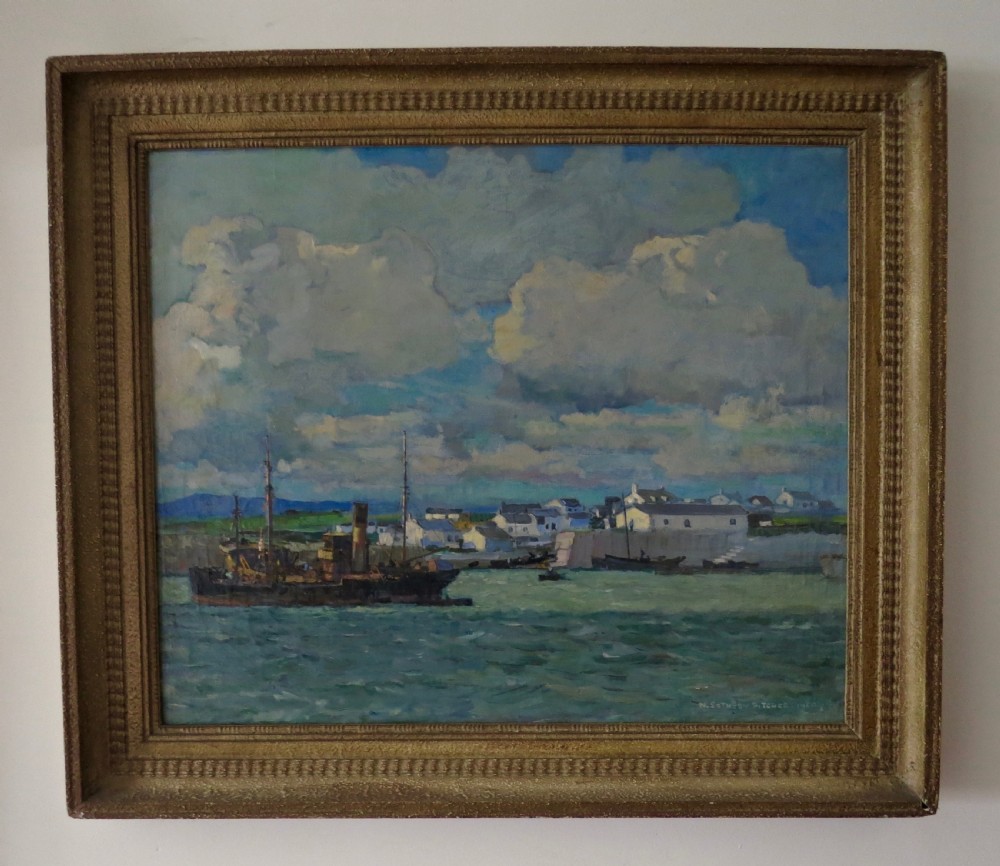 N.SOTHEBY PITCHER: FINE MARINE OIL PAINTING
