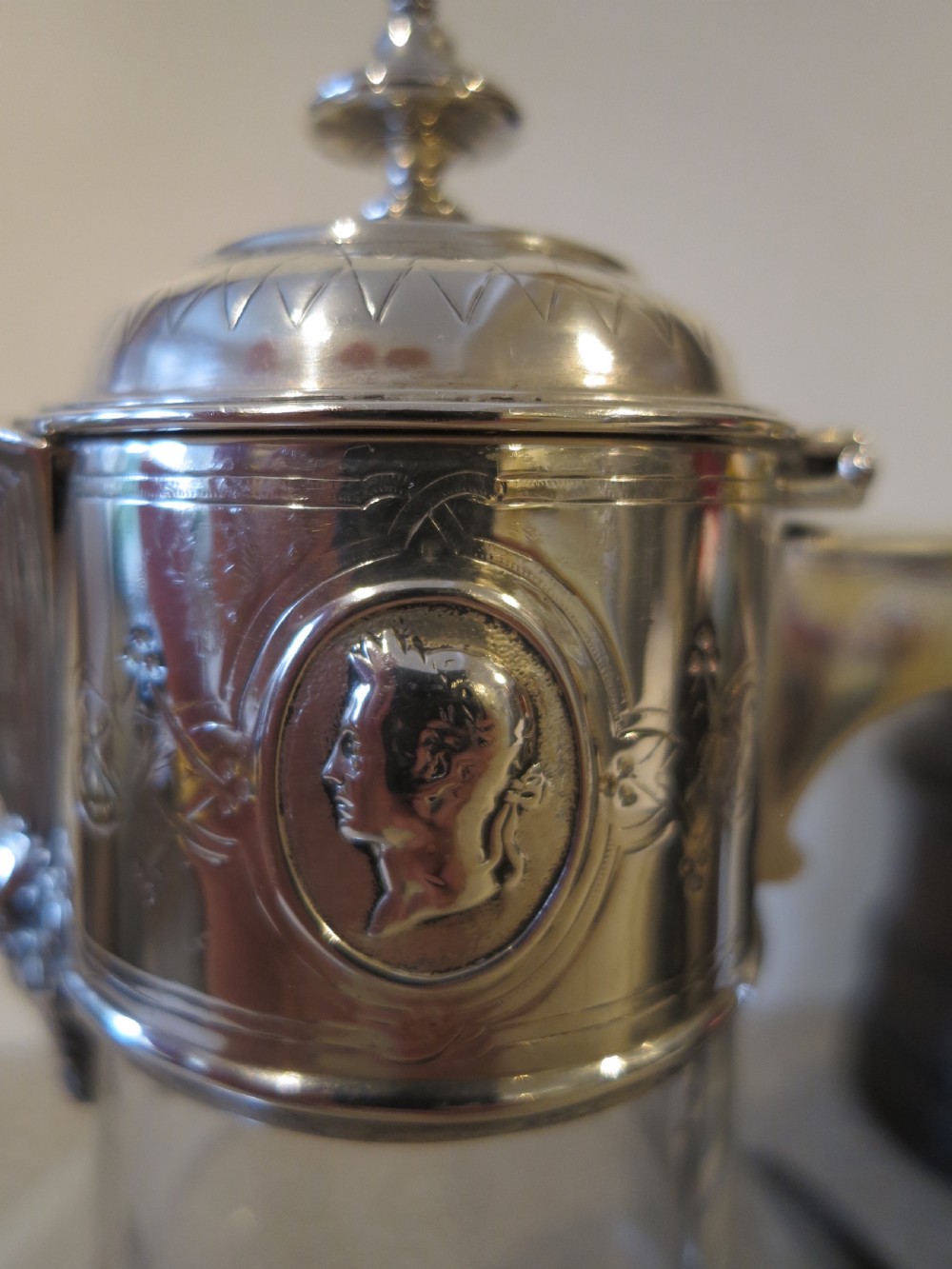 GOOD SILVER-MOUNTED CLARET JUG View II