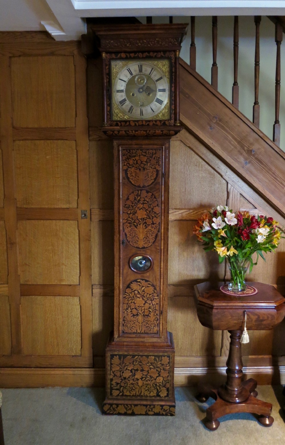 LATE 17TH CENTURY MARQUETRY LONGCASE CLOCK