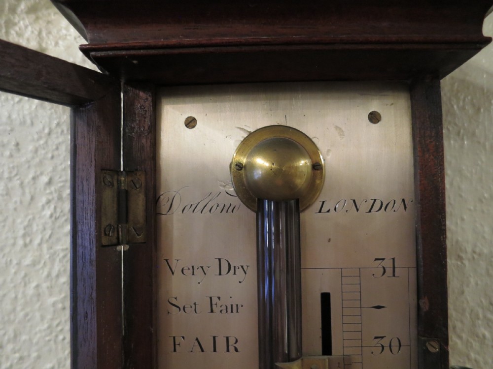 MAHOGANY STICK BAROMETER BY DOLLAND View V