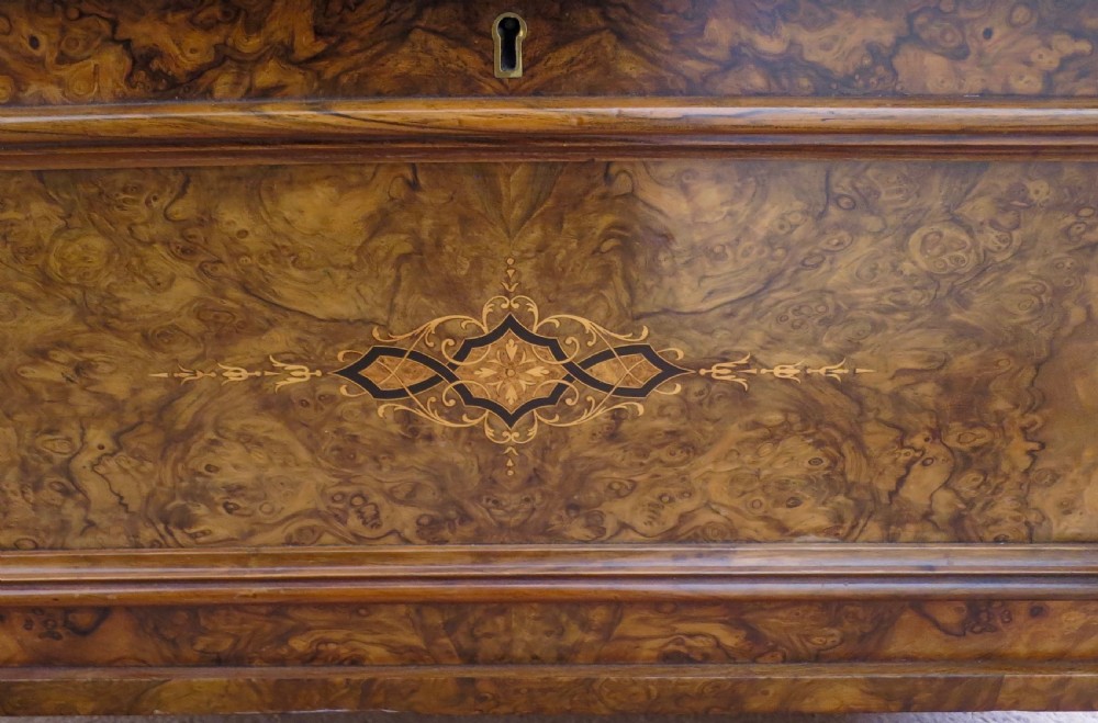 BURR WALNUT OTTOMAN OR CANTERBURY STOOL View V