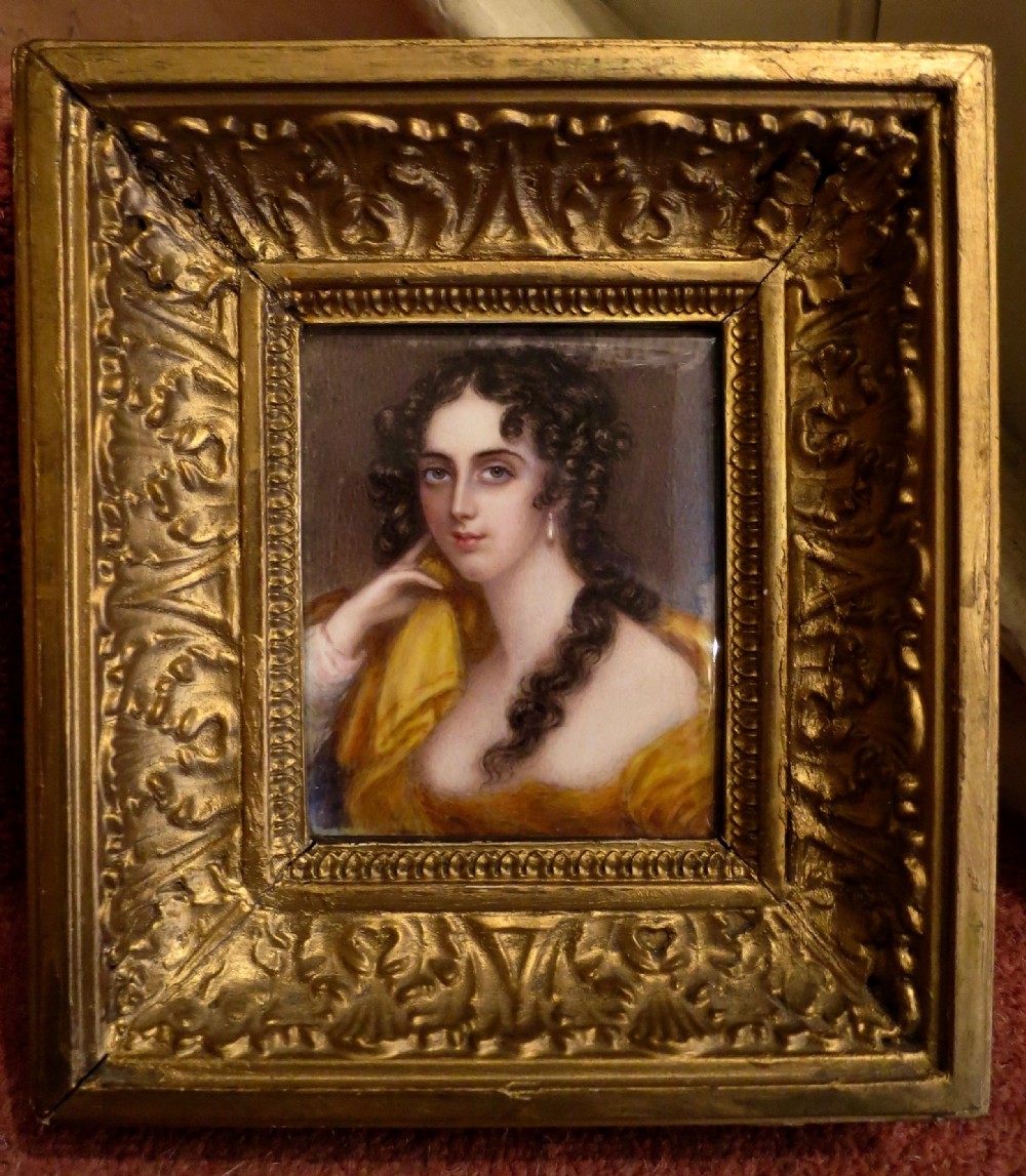 A DELIGHTFUL MINIATURE FRAMED PORTRAIT