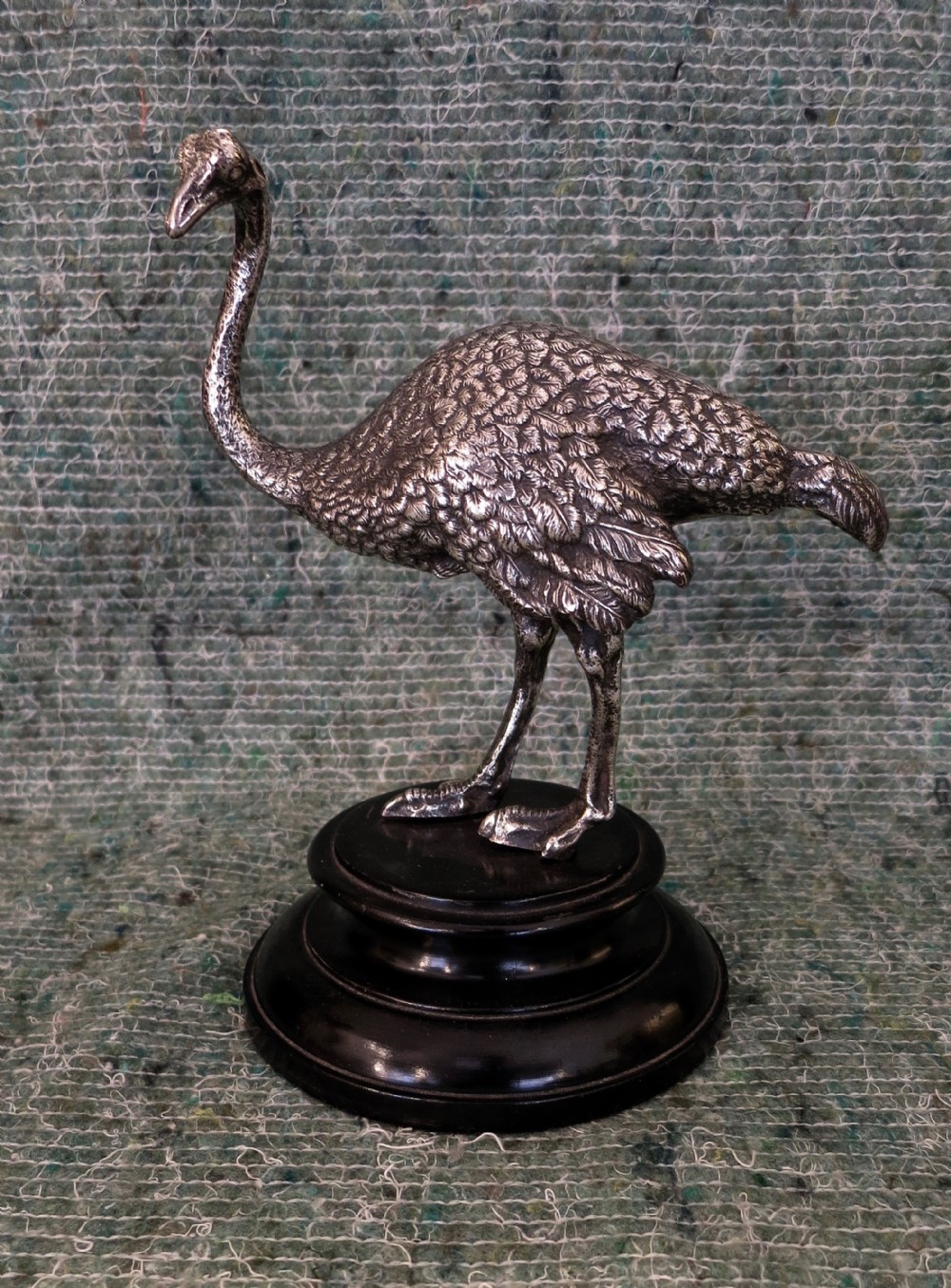 BRONZE SILVER-PLATED OSTRICH