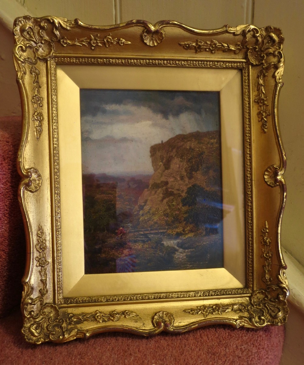 SMALL ENGLISH OIL PAINTING ON PANEL