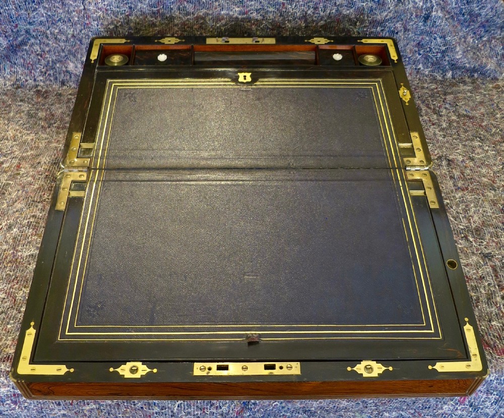 LARGE COMPLEX ROSEWOOD WRITING BOX View II