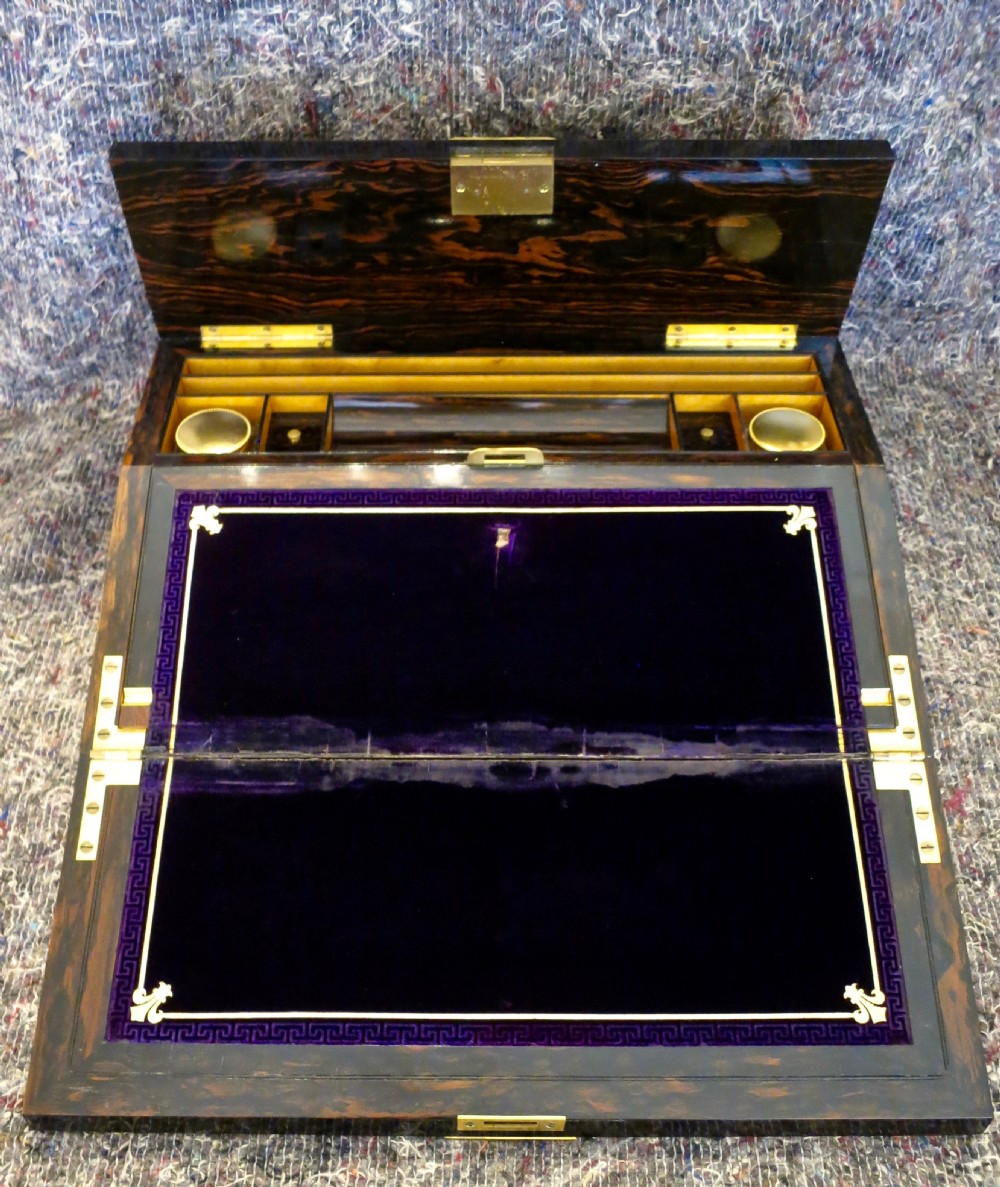 BURR WALNUT GILT BRASS MOUNTED WRITING BOX View III