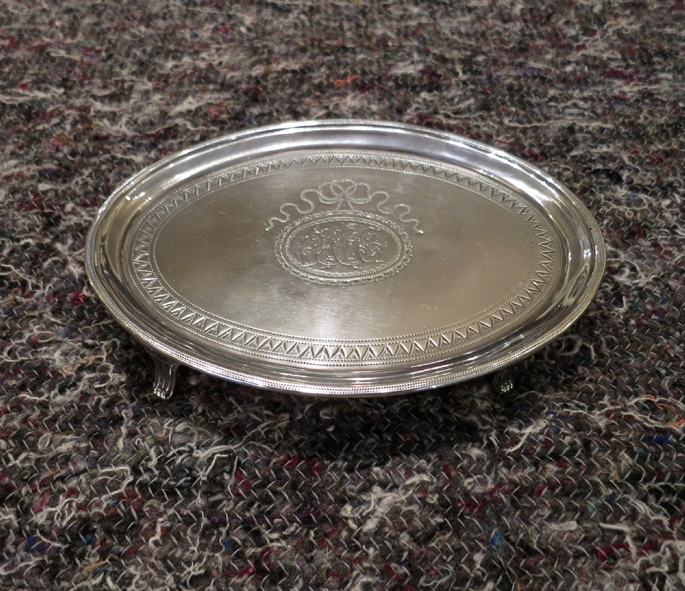 18th CENTURY SILVER TEAPOT STAND