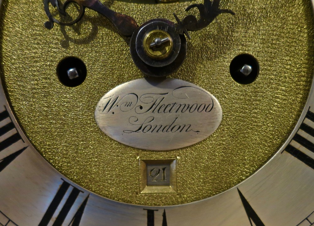 GEORGE III MAHOGANY VERGE BRACKET CLOCK View V
