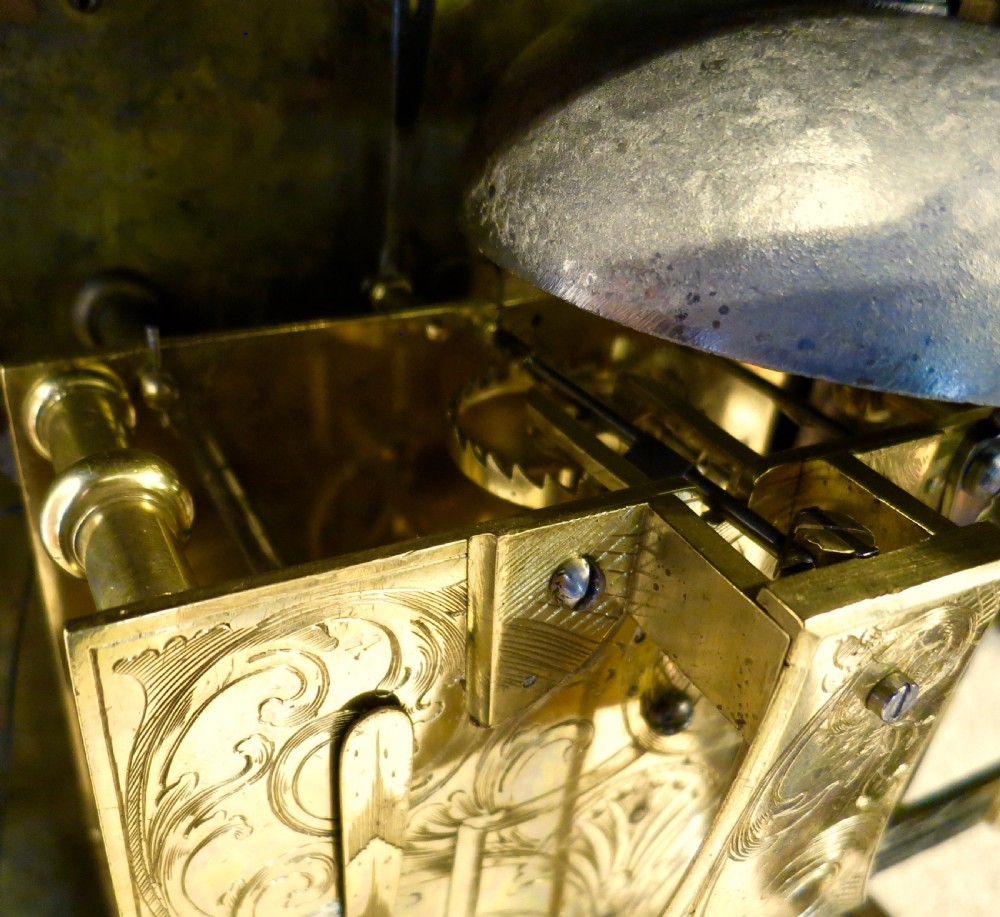 GEORGE III MAHOGANY VERGE BRACKET CLOCK View VII