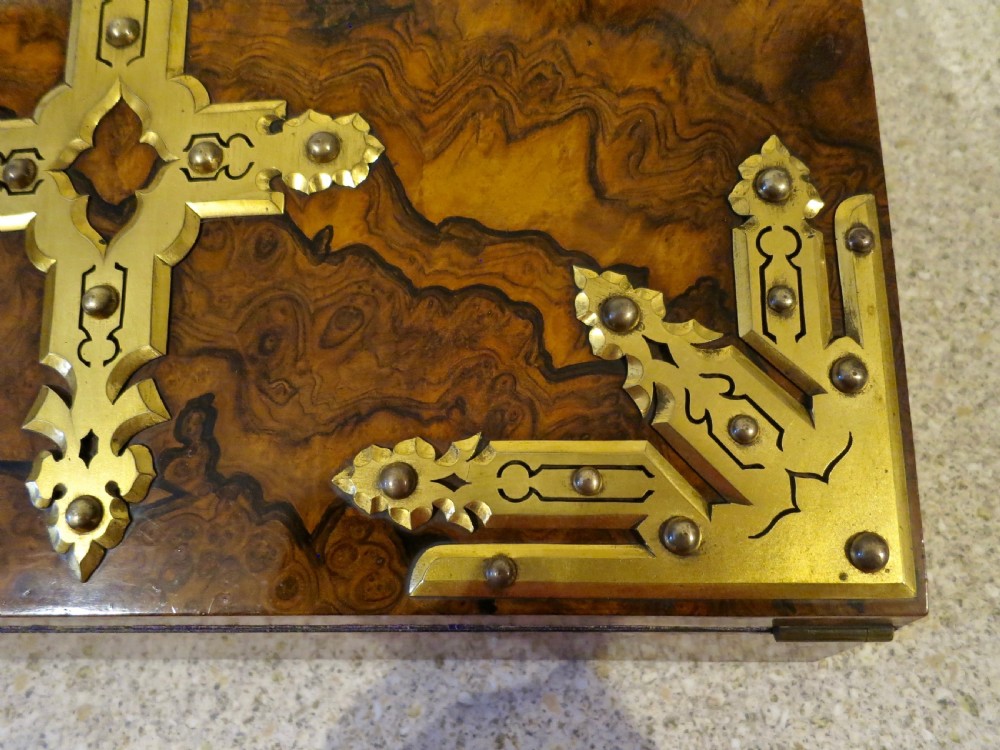 LADY'S WALNUT GILT MOUNTED WRITING BOX View VI