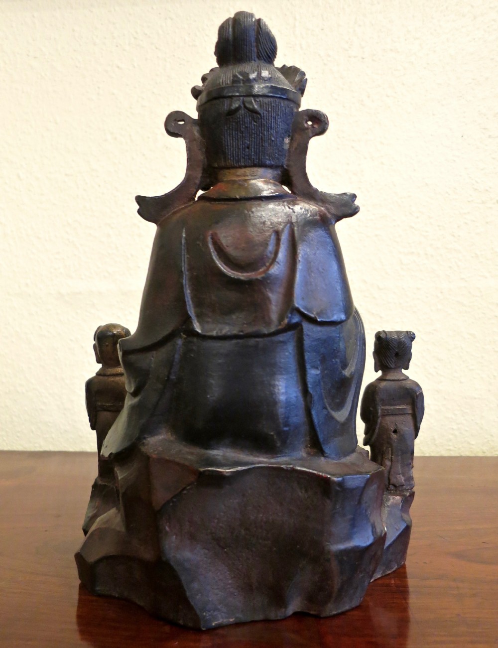 EARLY ORIENTAL BRONZE DEITY FIGURE GROUP View V