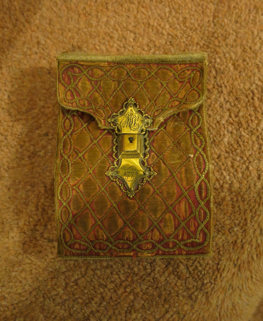 RARE SILK WALLET DATED 1778