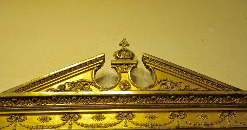 IMPRESSIVE FINELY GILDED OVERMANTEL MIRROR View III