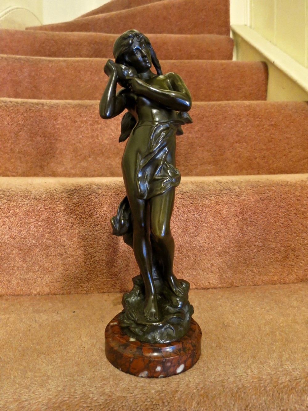 EUGENE MARIOTON: BRONZE WOODLAND NYMPH