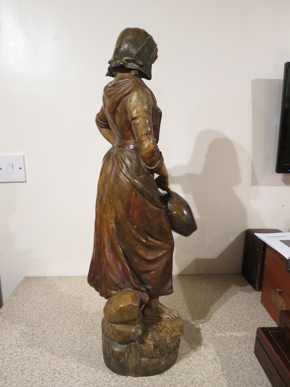 LARGE GOLDSCHEIDER TERRACOTTA FIGURE View IV