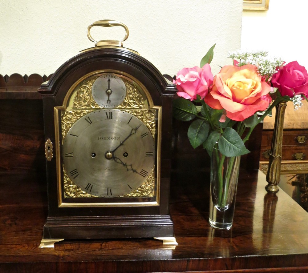 SMALL LATE 18TH CENTURY VERGE BRACKET CLOCK