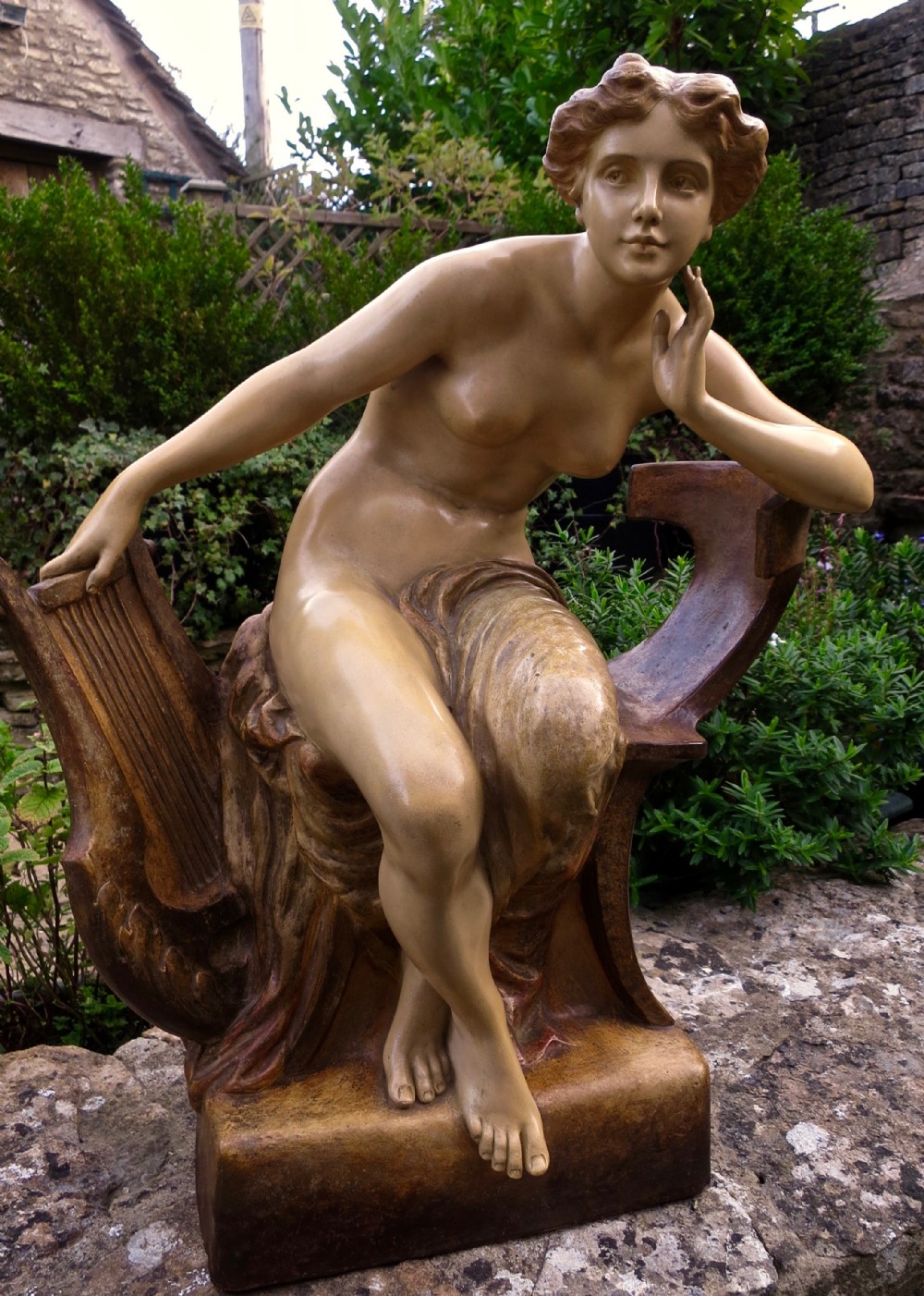 A LARGE GOLDSCHEIDER TERRACOTTA FIGURE