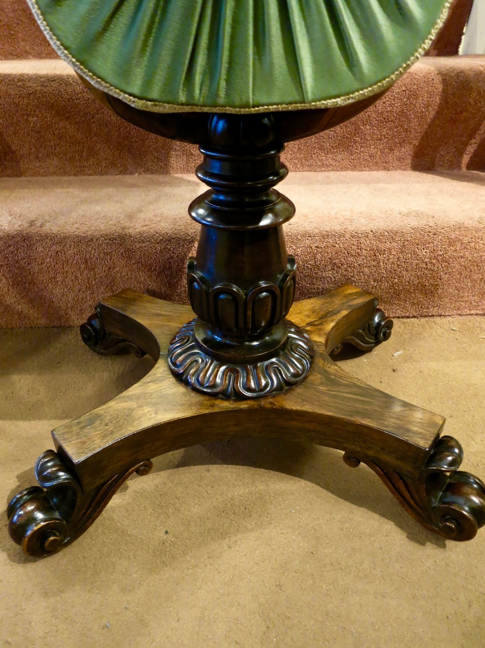 ELEGANT ROSEWOOD SEWING OR LAMP TABLE View IV