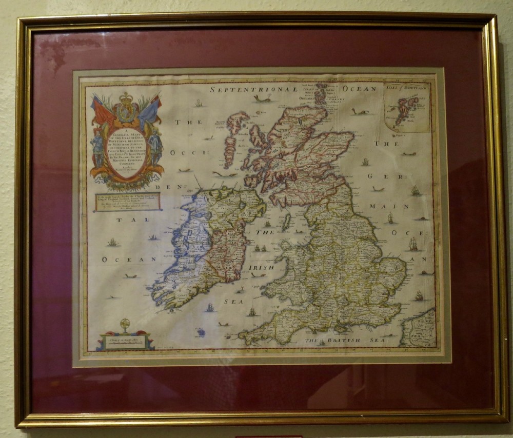 17TH CENTURY HAND-COLOURED MAP OF GT. BRITAIN View II