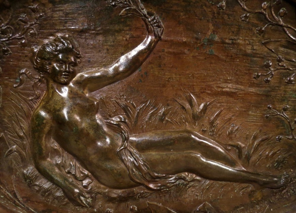 AN INTERESTING AND LARGE FRENCH BRONZE DISH View II