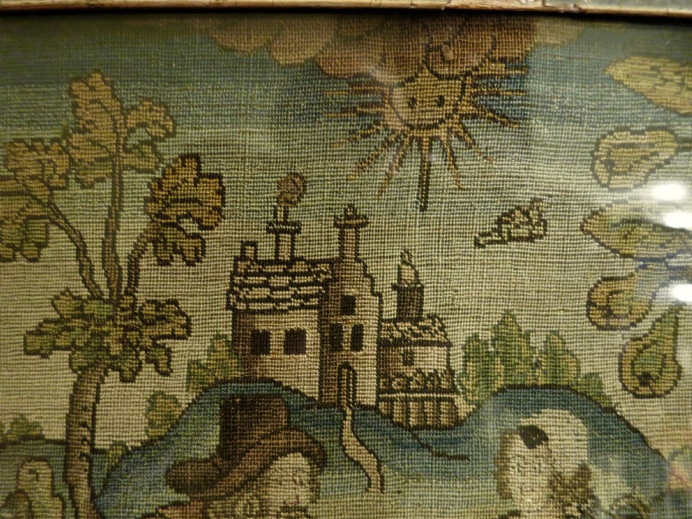 17th CENTURY CHARLES II PERIOD NEEDLEWORK PANEL View V