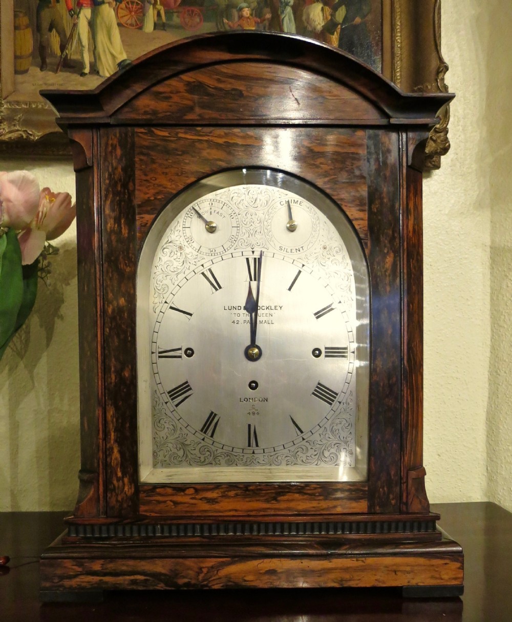 3-TRAIN COROMANDEL BRACKET CLOCK BY LUND & BLOCKLEY