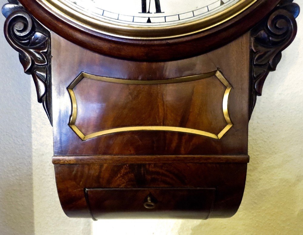 BRASS-MOUNTED REGENCY DROP-DIAL WALL CLOCK View II
