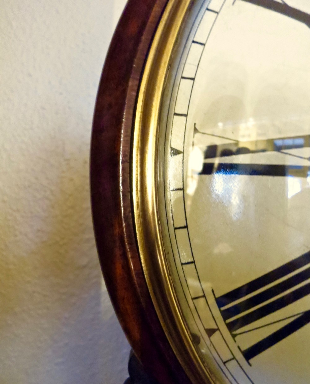 BRASS-MOUNTED REGENCY DROP-DIAL WALL CLOCK View V