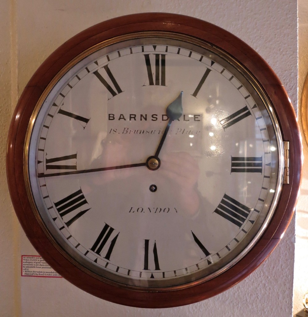 GOOD ENGLISH 8-DAY FUSEE WALL CLOCK 