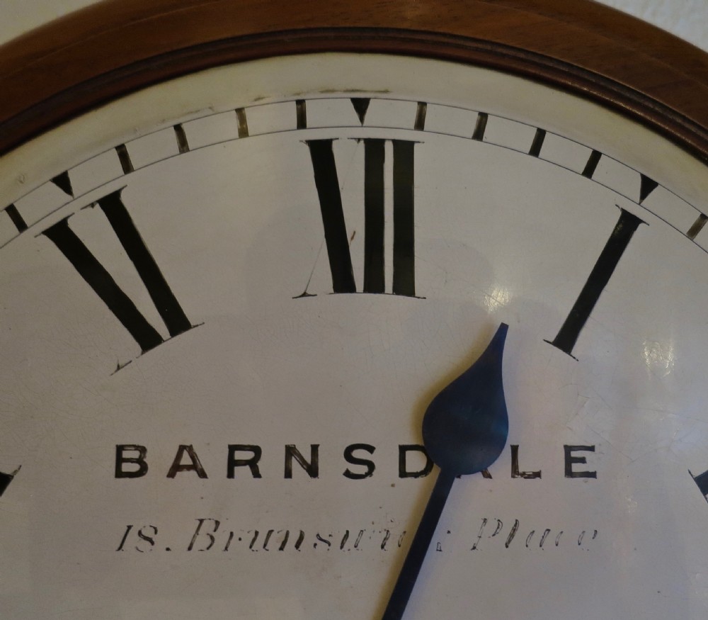 GOOD ENGLISH 8-DAY FUSEE WALL CLOCK  View II