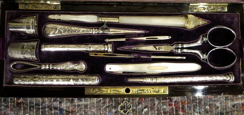 DELIGHTFUL FULLY-FITTED LADY'S SEWING BOX View V