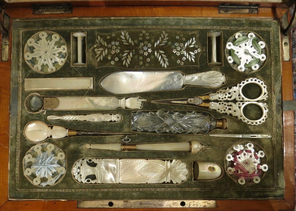 SPECTACULAR 'PALAIS ROYALE' FITTED SEWING BOX View III