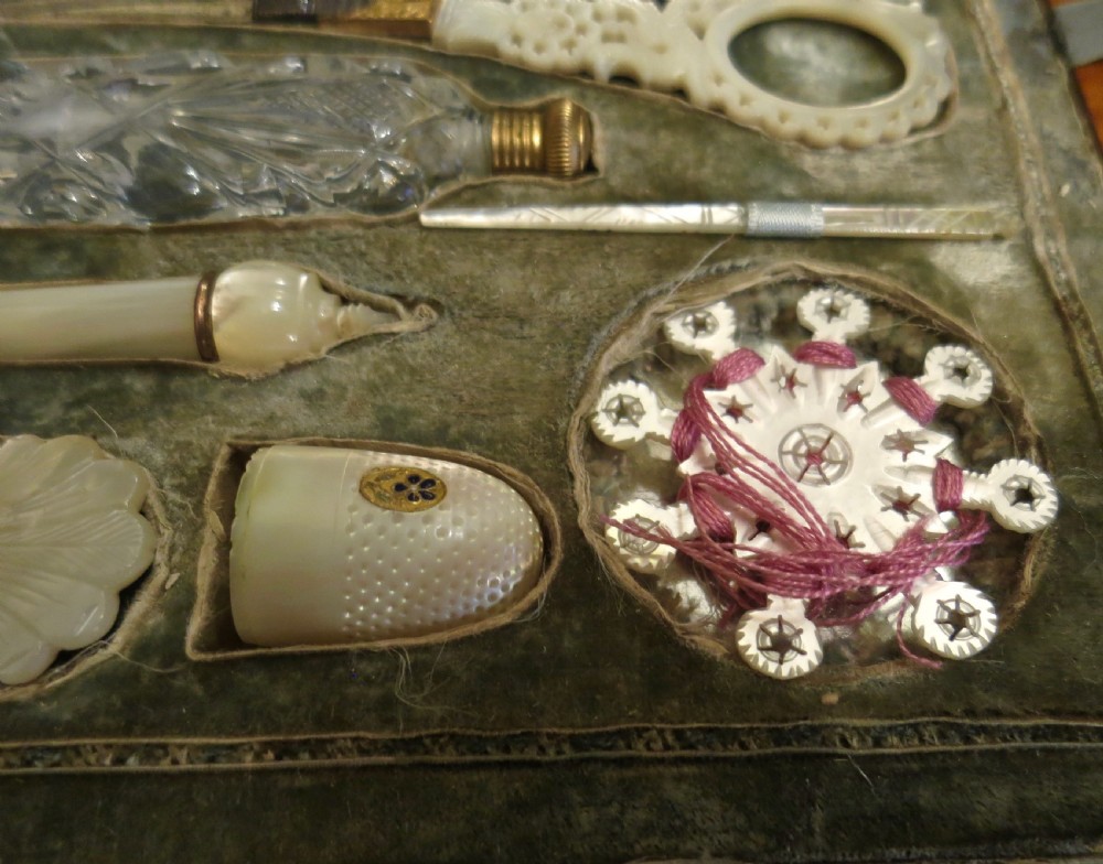 SPECTACULAR 'PALAIS ROYALE' FITTED SEWING BOX View IV