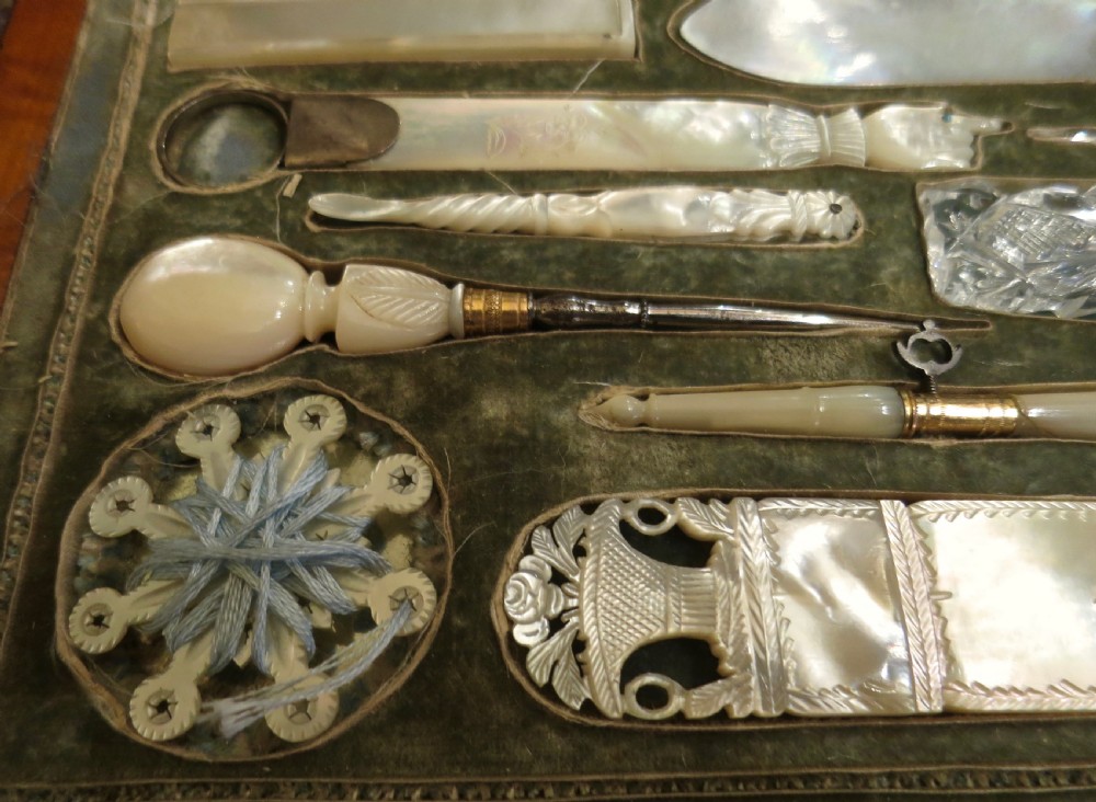 SPECTACULAR 'PALAIS ROYALE' FITTED SEWING BOX View V