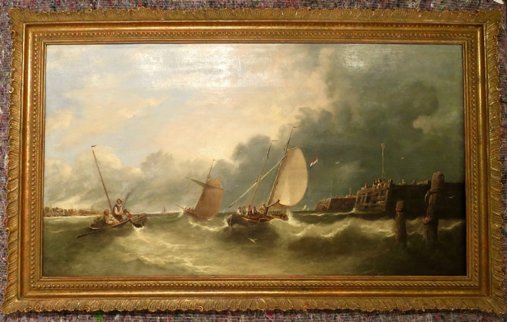 MARINE OIL ON PANEL BY WILLIAMSON (1820-1883) View II