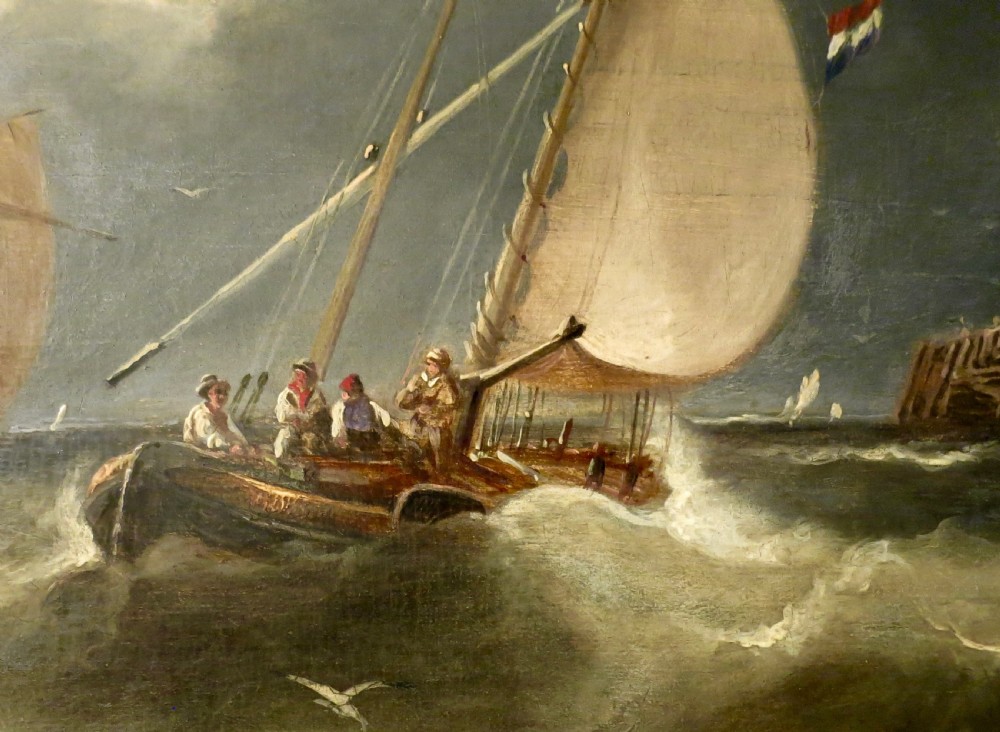 MARINE OIL ON PANEL BY WILLIAMSON (1820-1883) View IV