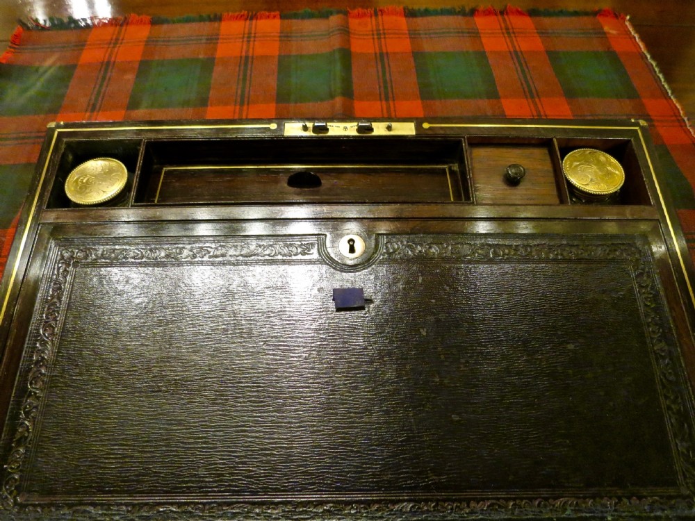 FINE ROSEWOOD WRITING BOX BY EDWARDS View III