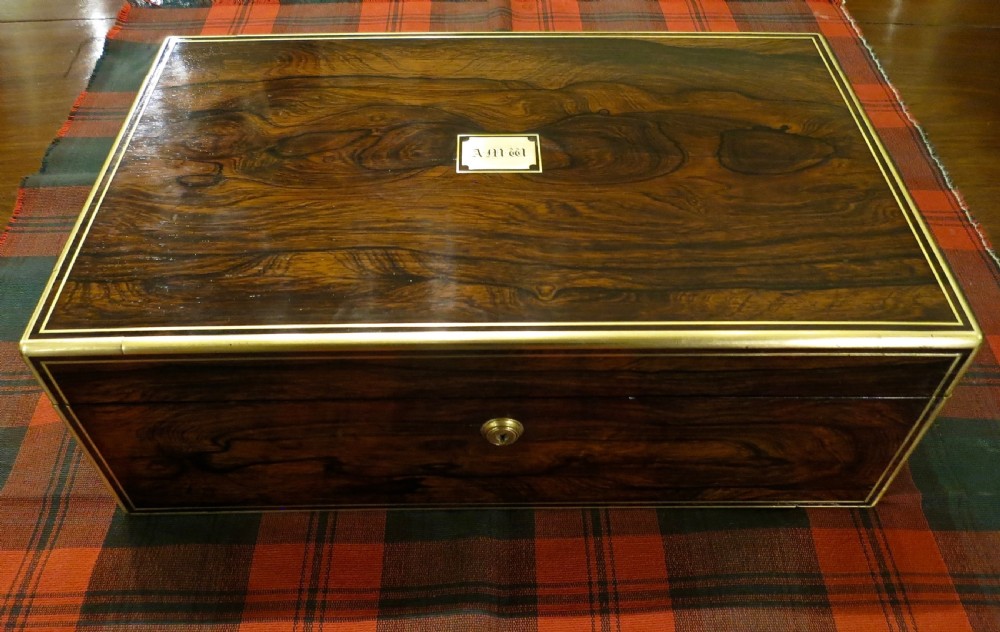 FINE ROSEWOOD WRITING BOX BY EDWARDS View VII