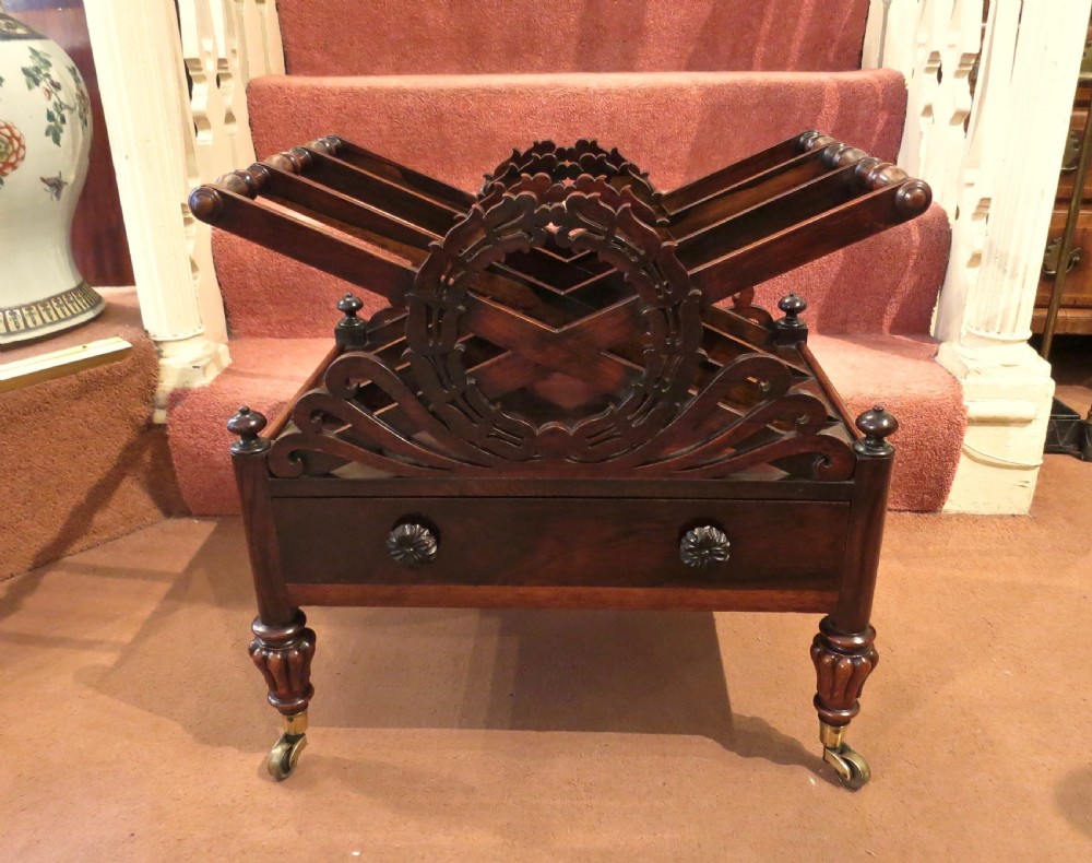GILLOWS: VERY FINE REGENCY ROSEWOOD CANTERBURY View II